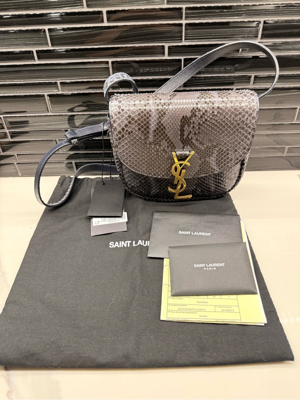 Saint Laurent Kaia Medium Python Bag NWT